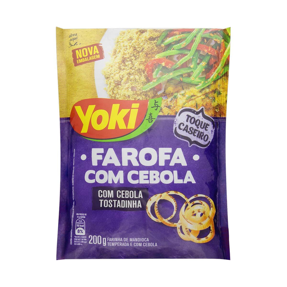 Farofa de Mandioca Temperada com Cebola Yoki 200g