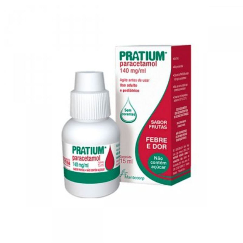 Pratium Paracetamol 140mg/ml Em Gotas Com 15ml