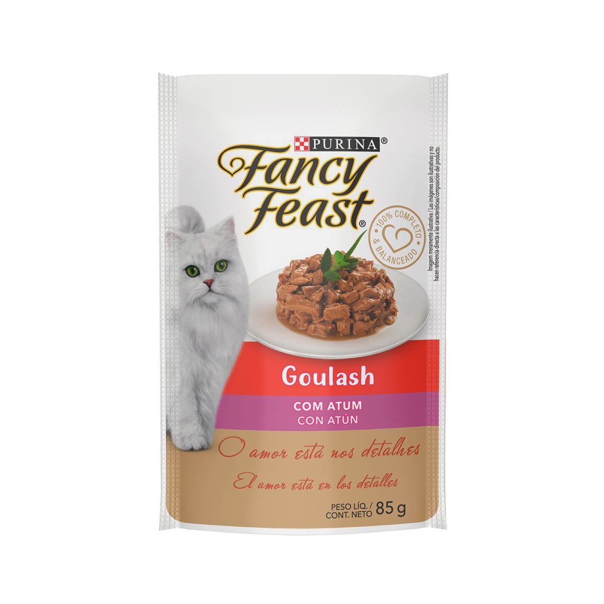 Ração Úmida para Gatos Adulto Fancy Feast Goulash Atum Sachê 85g