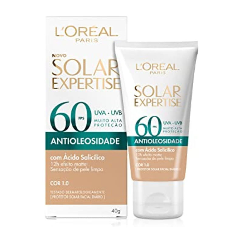 Protetor Solar Facial FPS 60 Cor Clara FPS 40 L'Oreal Paris 40g