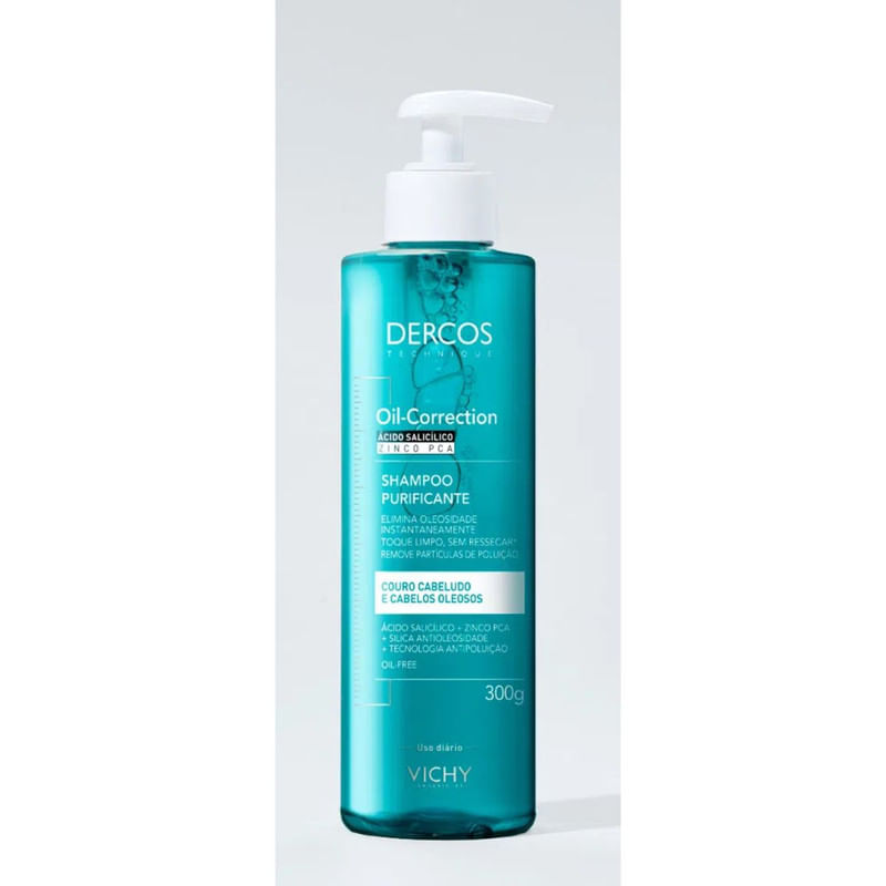 Shampoo Dercos Oil-Correction Vichy Com 300g