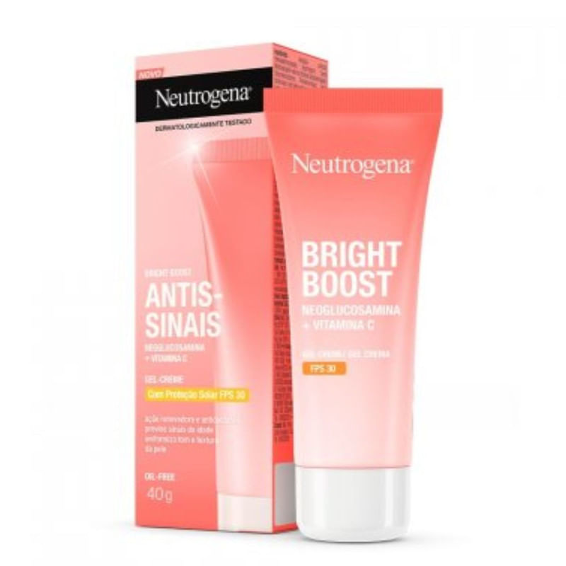 Gel Creme Facial Antissinais Bright Boost FPS30 Neutrogena Com 40g