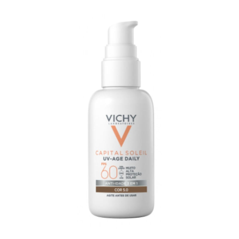 Protetor Solar Facial Vichy UV-Age Daily Cor 5.0 FPS 60 com 40 g