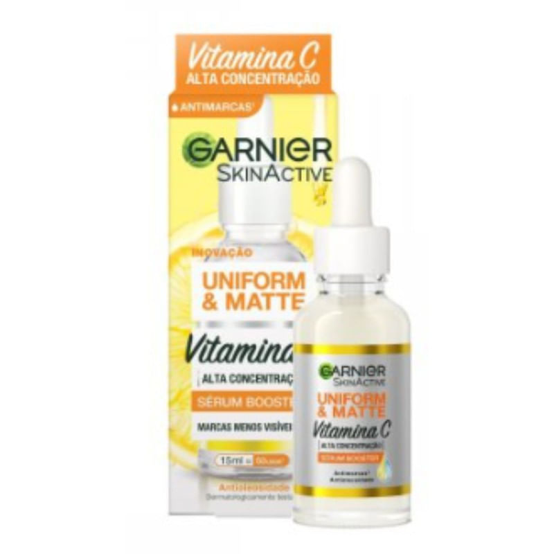 Sérum Facial Antimarcas Garnier Uniform&Matte Vitamina C com 15 ml