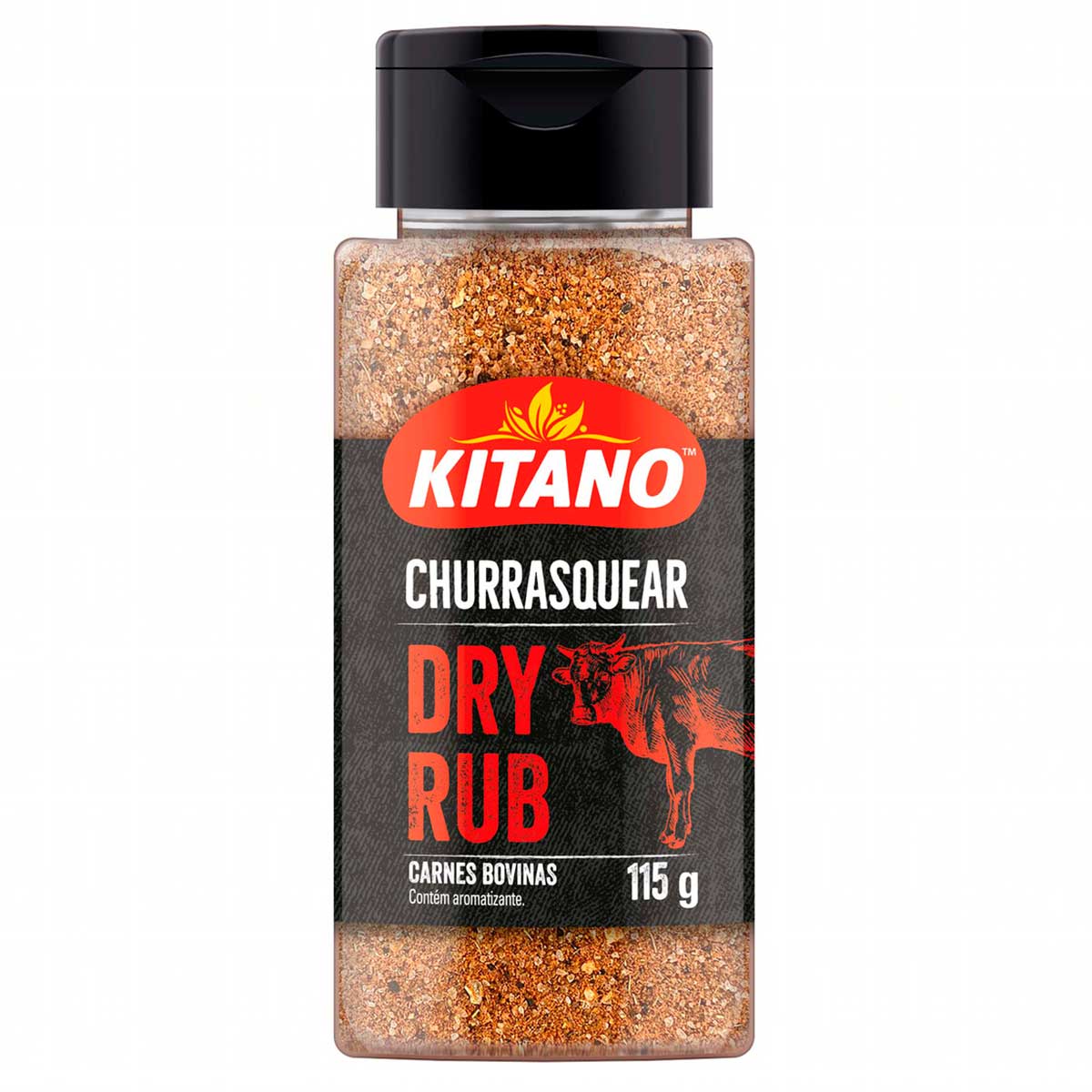 Tempero Dry Rub para Carne Bovina Kitano Churrasquear Frasco 115g