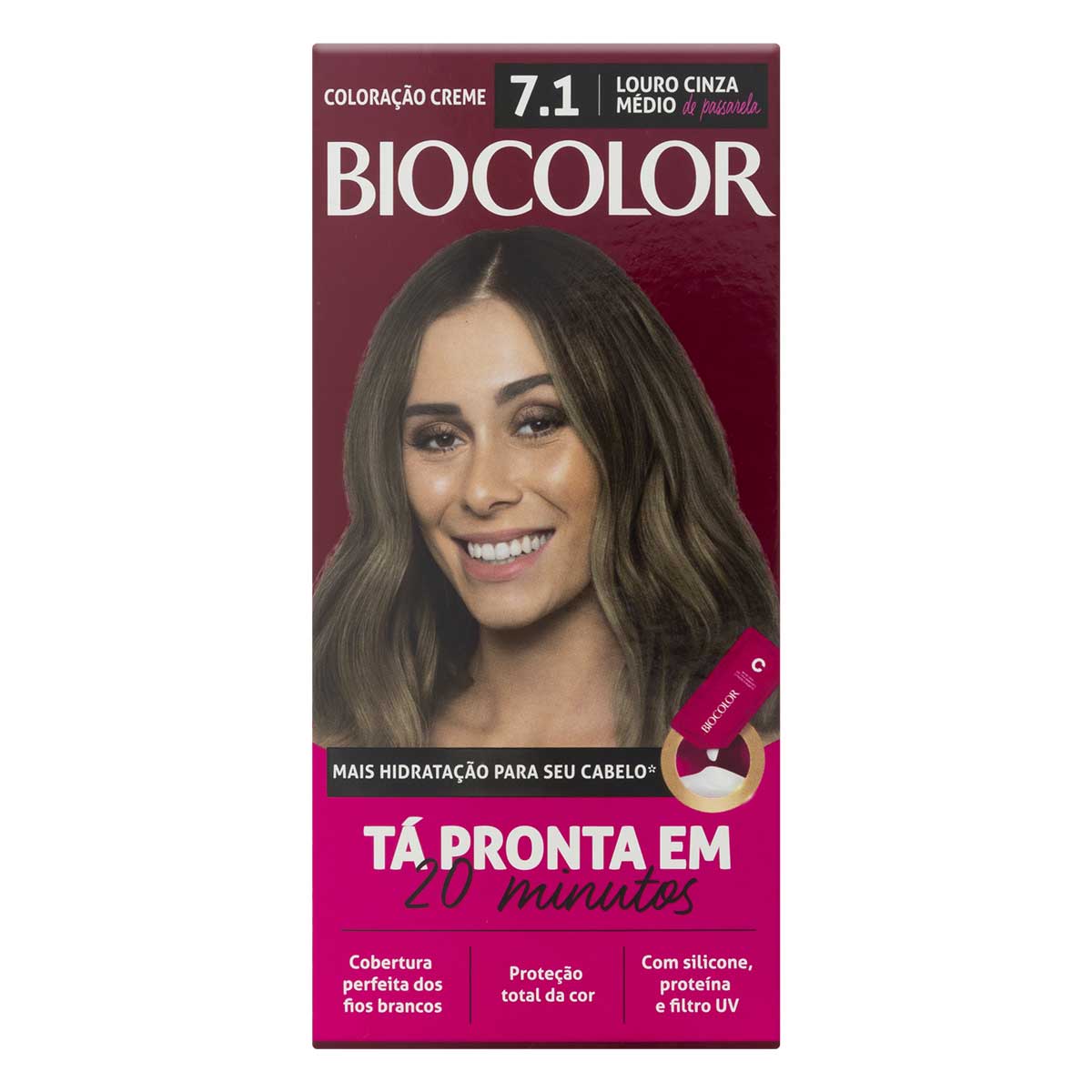 Coloração Biocolor Louro Cinza Médio 7.1 Minikit