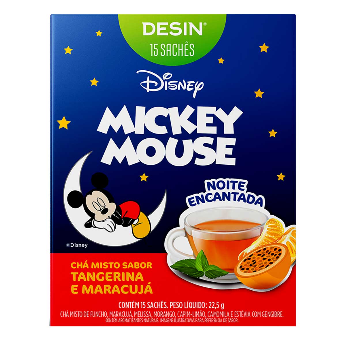 Chá Misto Infantil Sabor Tangerina com Maracujá Desinchá Disney Mickey ...