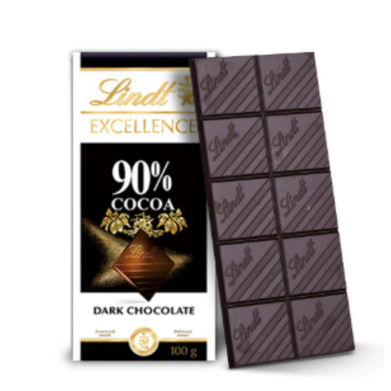 Chocolate Suíço 90% Cacau Dark Lindt 100g | Carrefour