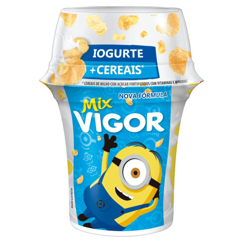 Iogurte Natural com Sucrilhos Mix Vigor Pote 140g