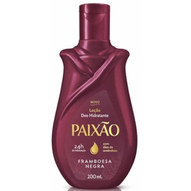 Loção Hidratante Paixão Framboesa Negra Frasco 200ml