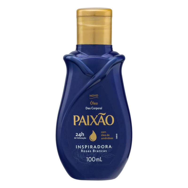 Óleo Corporal Paixão Inspiradoras Rosas Brancas Frasco 100ml