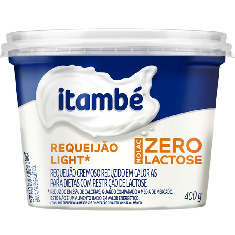 Requeijão Light Zero Lactose Itambé Nolac Pote 400g