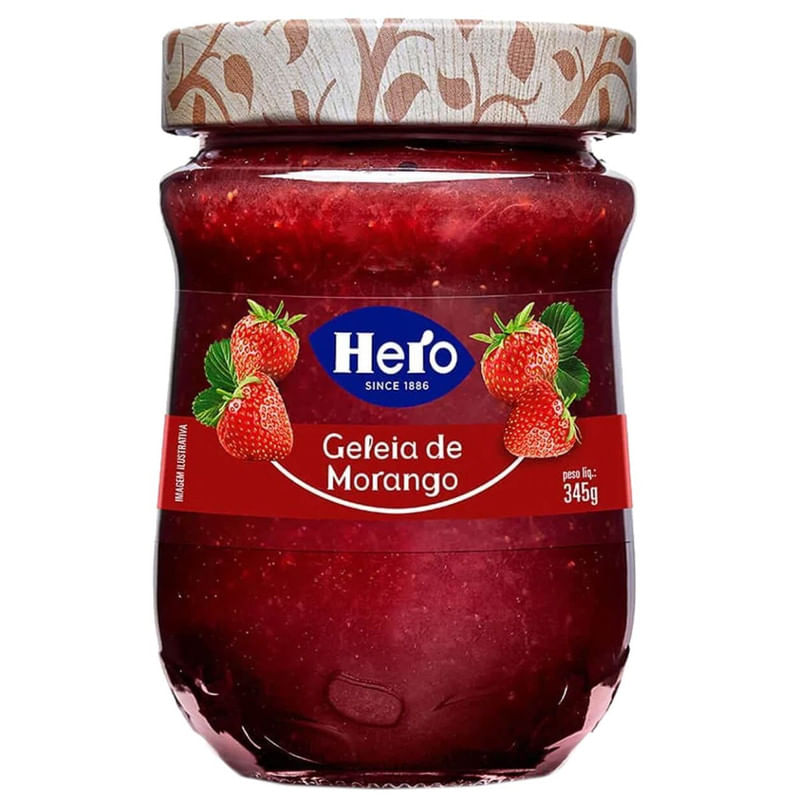 Geléia de Morango Hero Vidro 345g