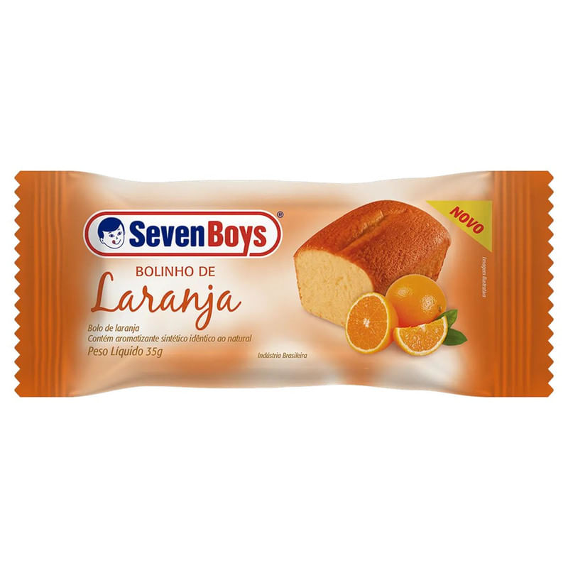 Bolinho de Laranja Seven Boys Pacote Com 35g