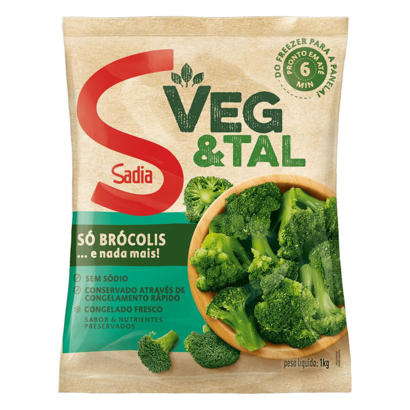 Brócolis Conegaldo Veg & Tal Sadia Pacote 1Kg