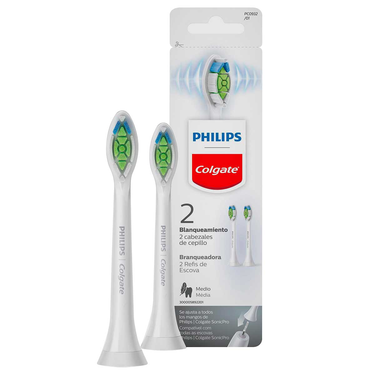 Refil Escova Dental Elétrica Branqueadora Colgate + Philips 2 Unidades