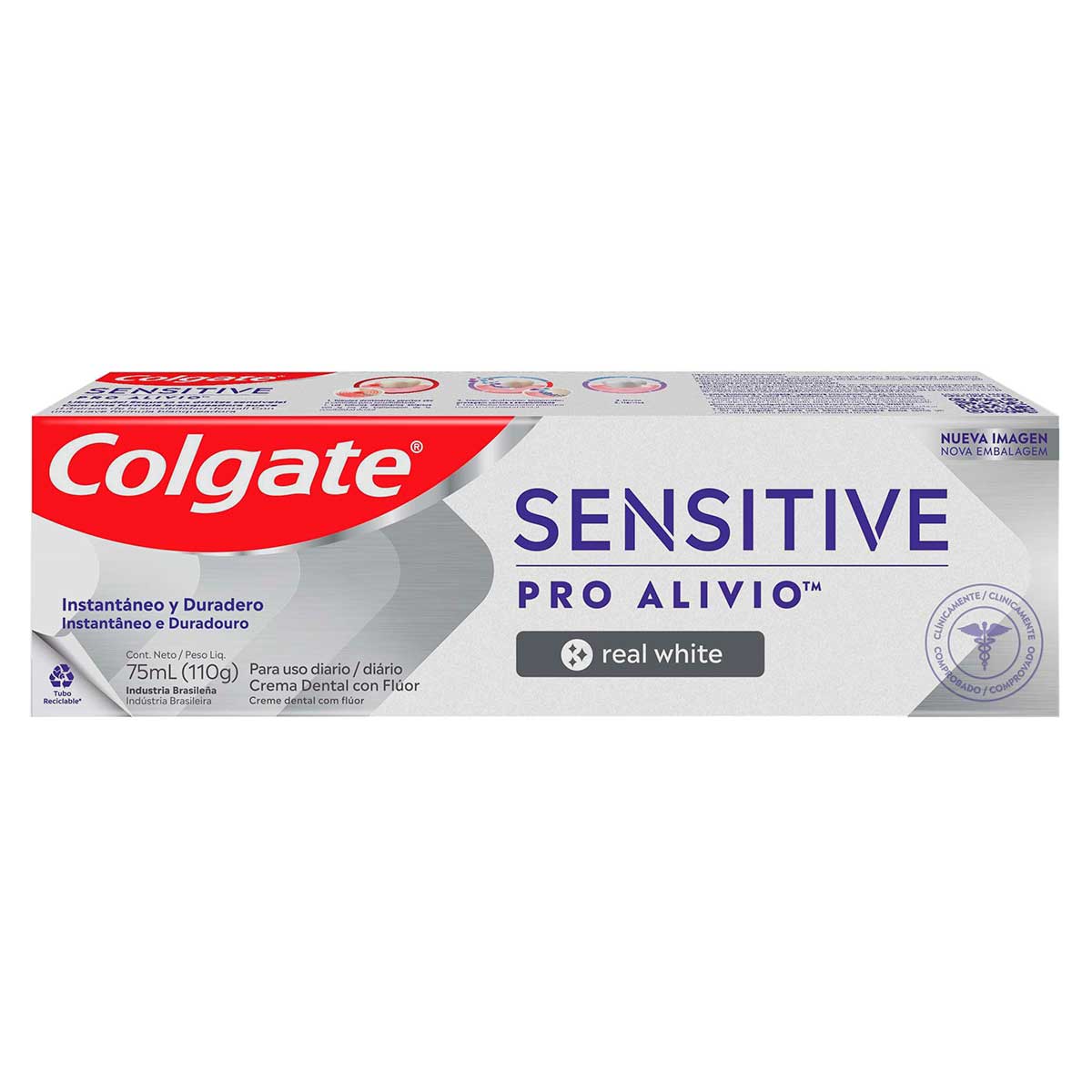 Creme Dental Para Sensibilidade Colgate Sensitive Pro-Alívio Real White 110g