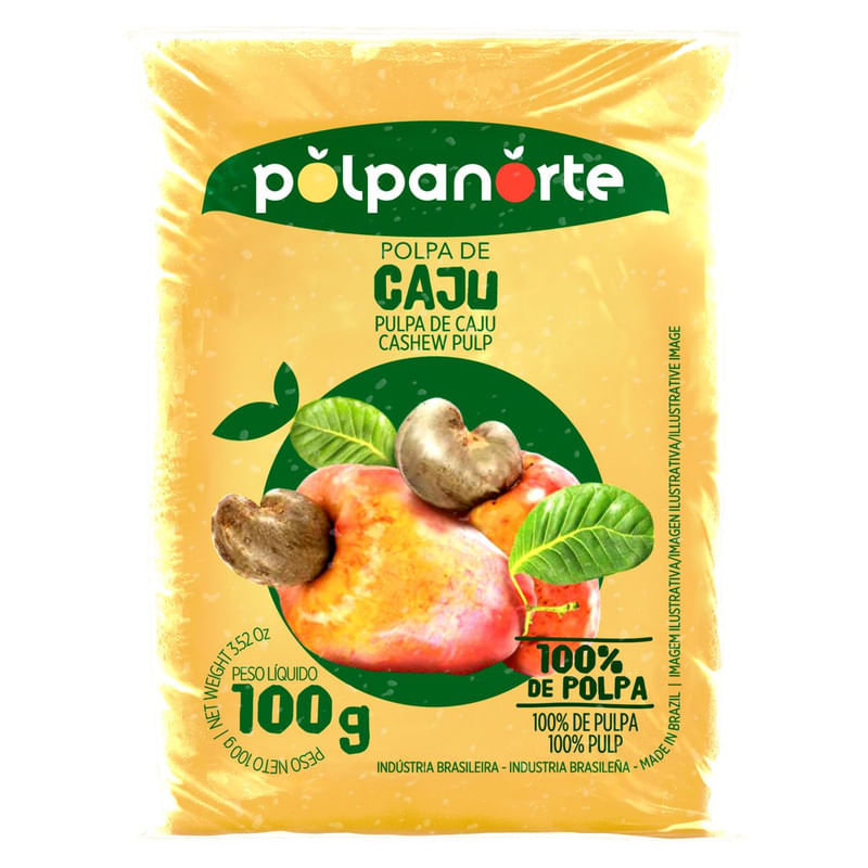 Polpa Congelada de Caju Polpanorte 100g