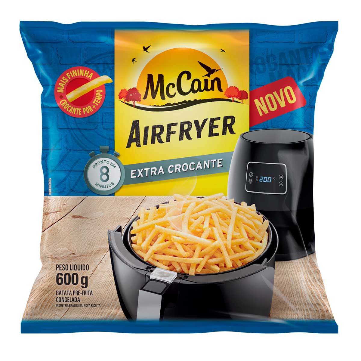 Batata Pré-Frita Congelada Extracrocante McCain Airfryer Pacote 600g