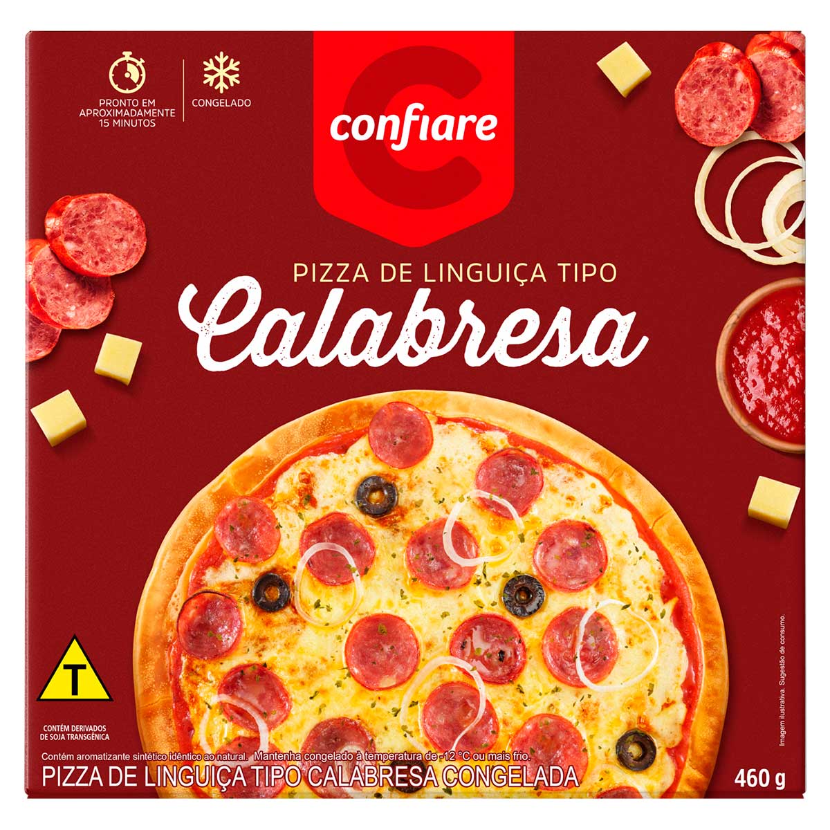 Pizza Calabresa Confiare 460g