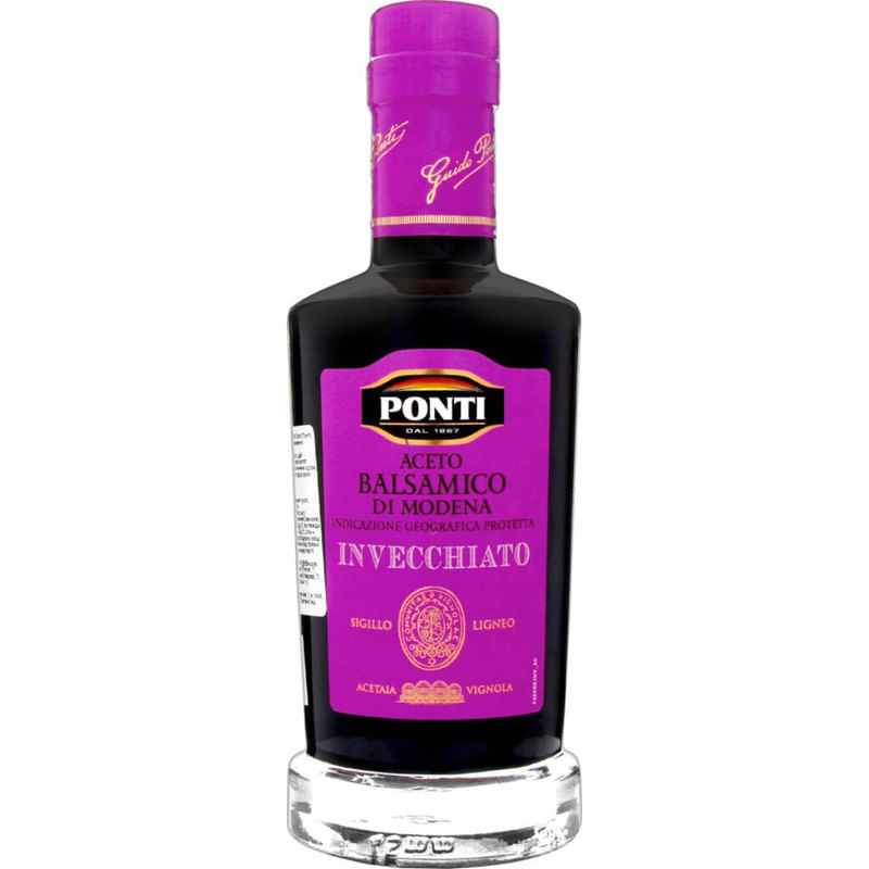 Aceto Balsâmico Di Modena Ponti Invecchiato Garrafa 250ml | Carrefour