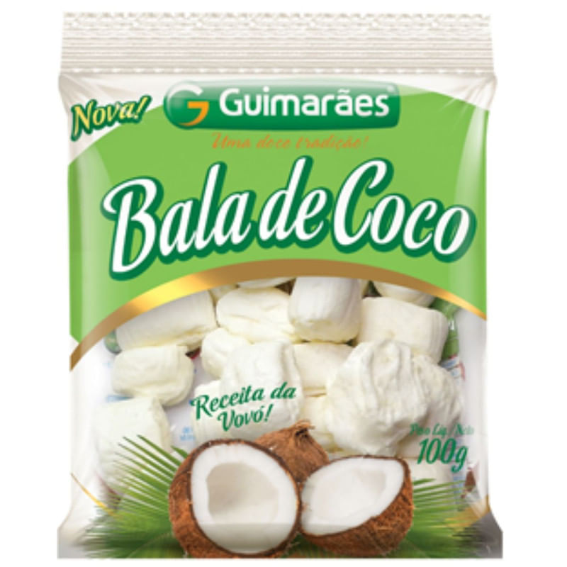 Bala de Coco Guimarães Pacote 100g