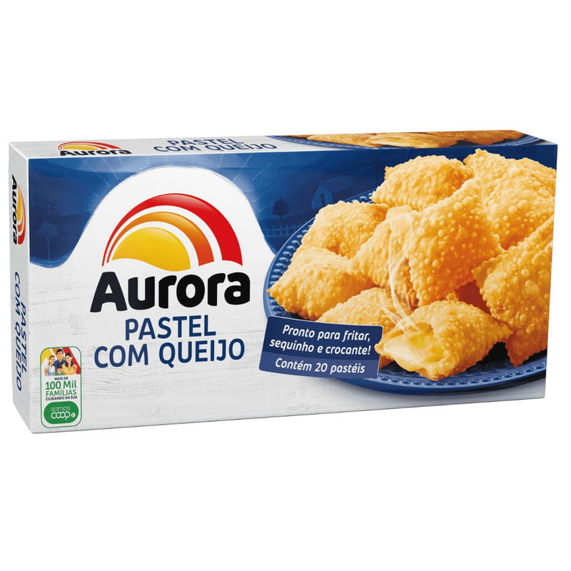 Pastel com Queijo Congelado Aurora Caixa 350g