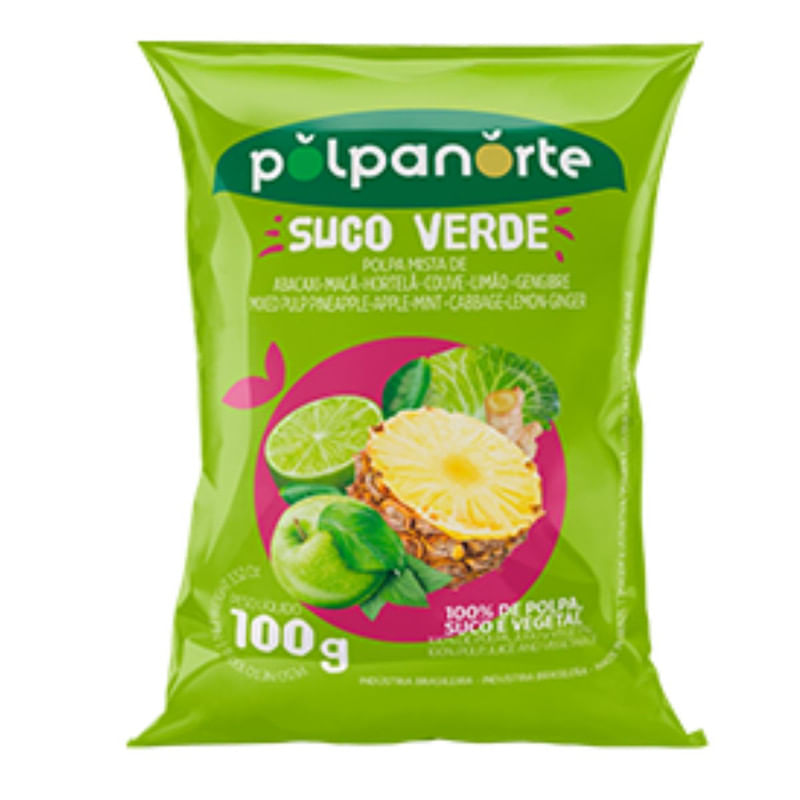 Polpa de Suco Verde Polpanorte Pacote 100g