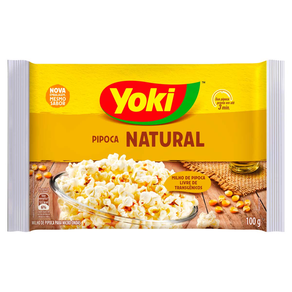 Pipoca para Micro-Ondas Natural Yoki 100g