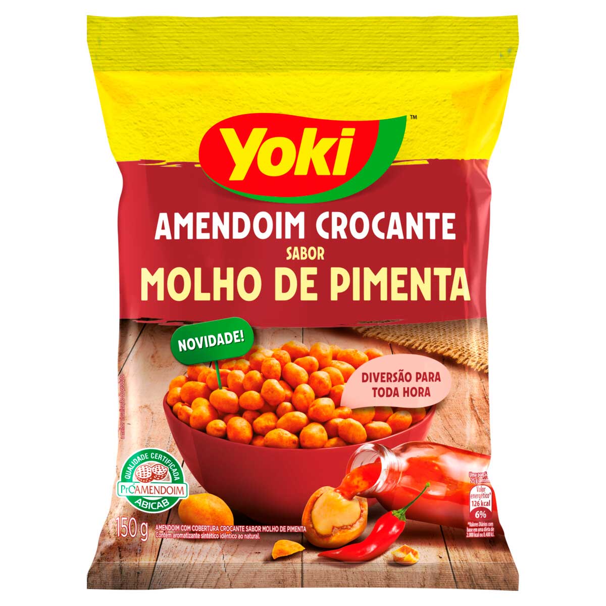 Amendoim Crocante Molho de Pimenta Yoki 150g