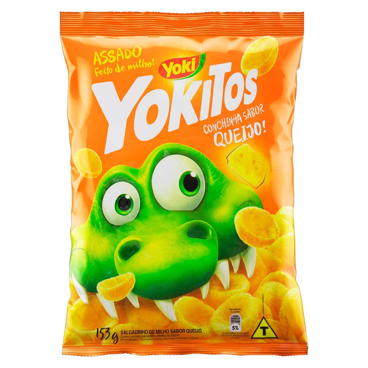 Salgadinho de Milho Conchinha Queijo Yoki Yokitos 153g