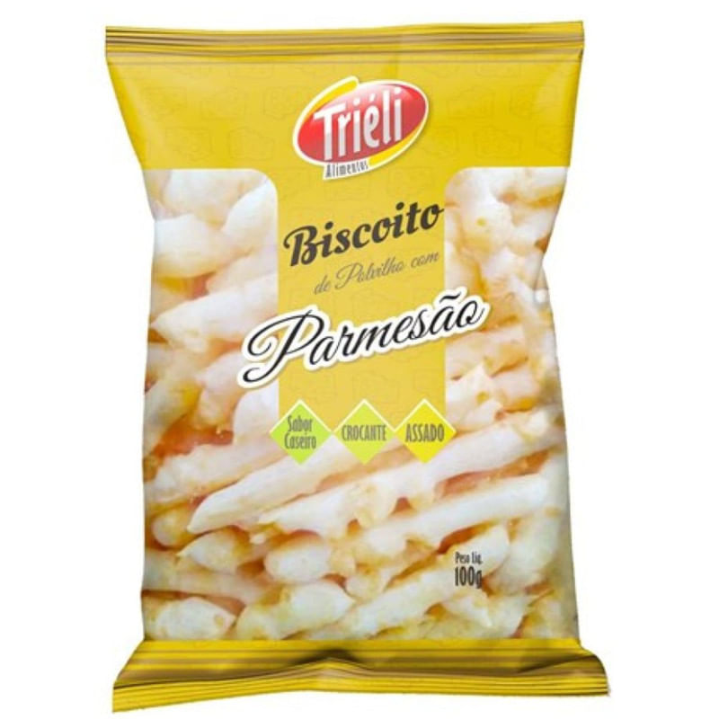 Biscoito de Polvilho com Parmesão Trieli Pacote 100g