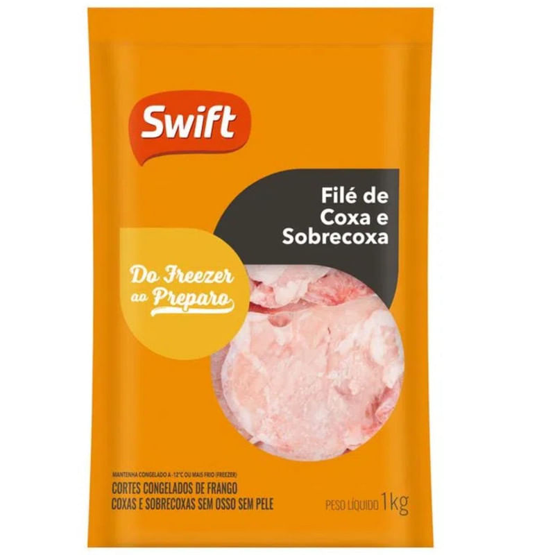 Filé De Coxa E Sobrecoxa Sem Pele Swift Pacote 1kg Carrefour 4608