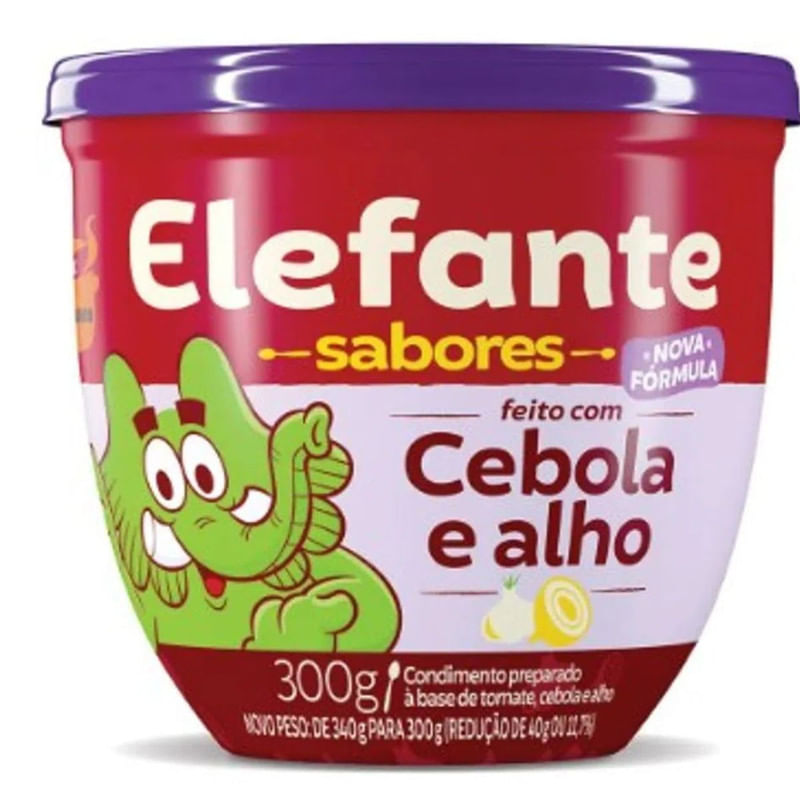 Extrato de Tomate com Cebola e Alho Elefante Pote 300g