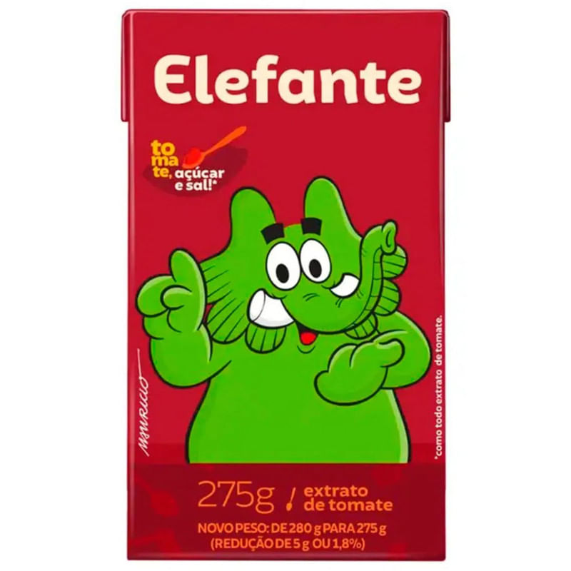 Extrato de Tomate Tradicional Elefante Caixa 275g