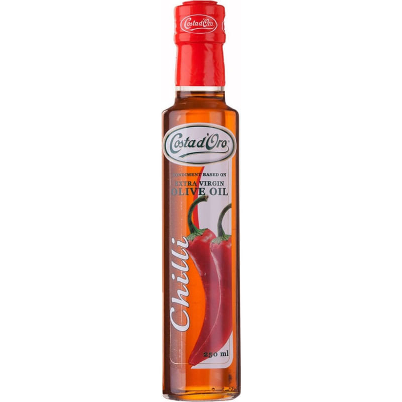 Azeite Aromatizante Sabor Pimenta Costa d'Oro Italiano Garrafa 250ml