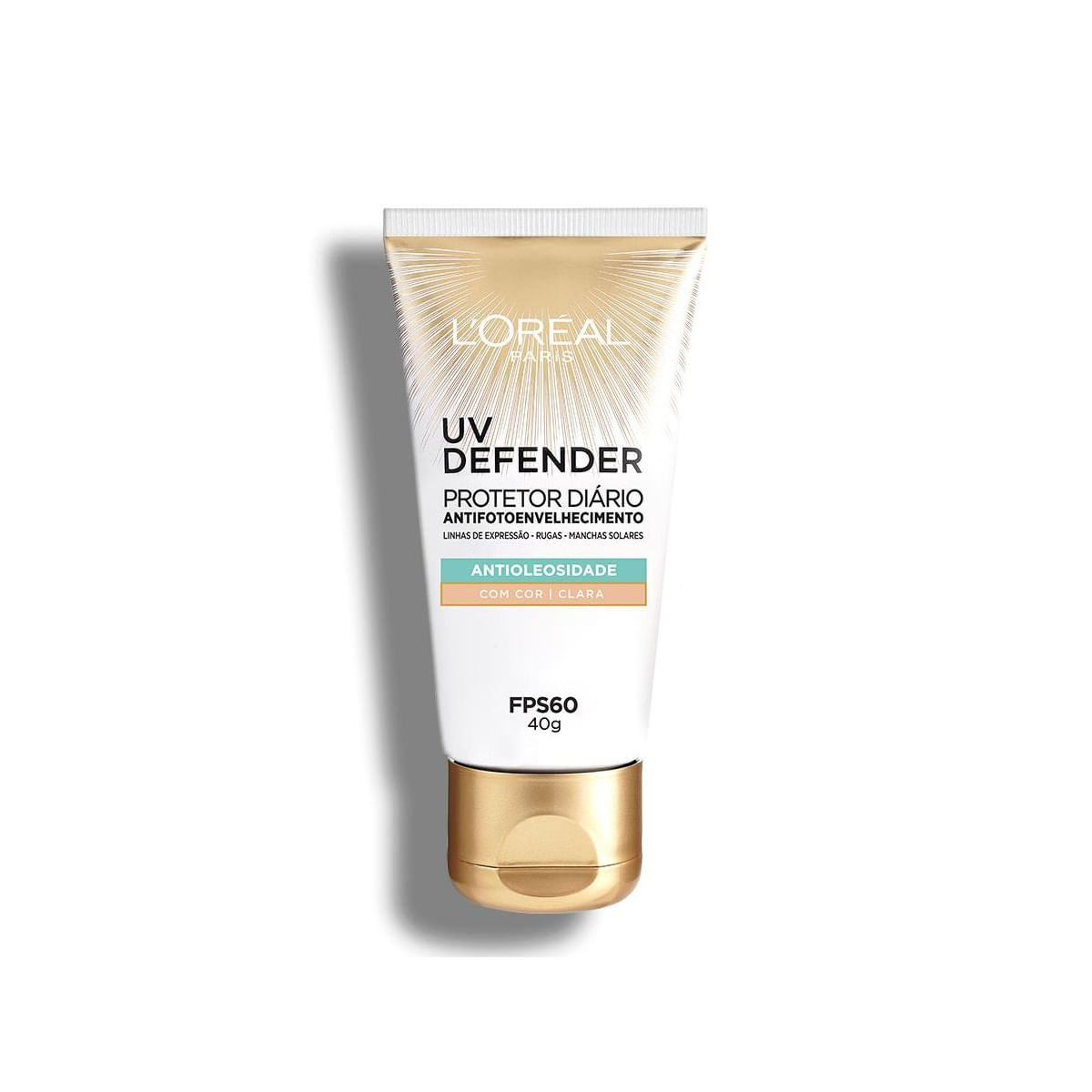 Protetor diário FPS 60 Clara L'oréal Paris UV Defender Antioleosidade