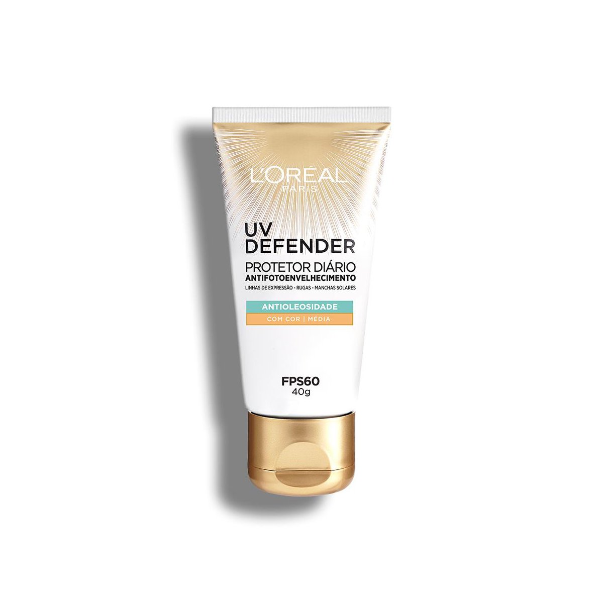Protetor diário cor Média L'oréal Paris UV Defender Antioleosidade