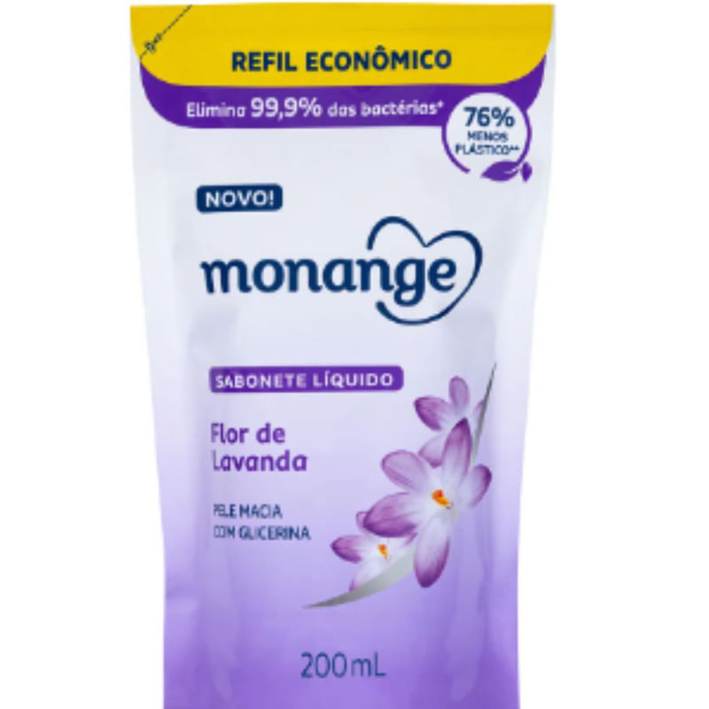 Sabonete Liquido Flor De Lavanda Monange 200ml