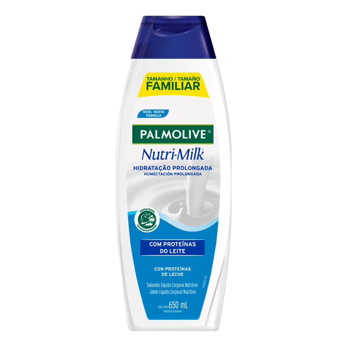 Sabonete Líquido Corporal Palmolive Nutri-Milk Hidratação Prolongada 650ml Tamanho Família