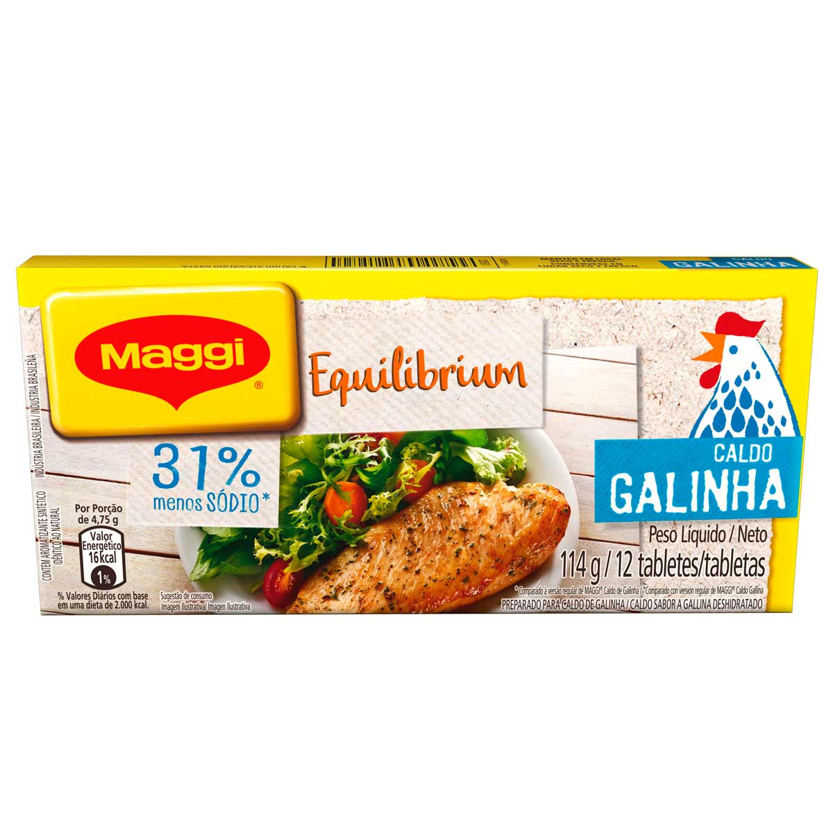 Caldo MAGGI Galinha Equilibrium Tablete 114g