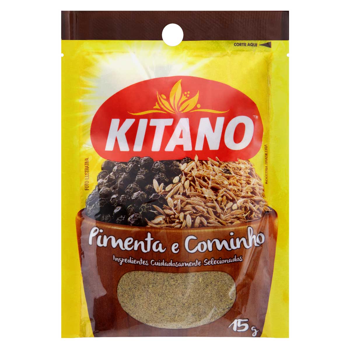 Pimenta do Reino Preta e Cominho em Pó Kitano 15g