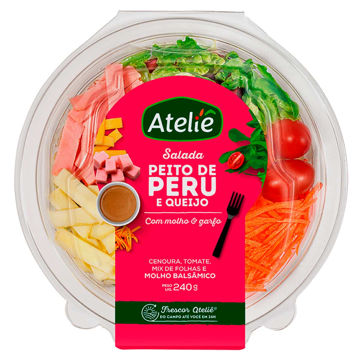 Salada com Peito de Peru Defumado Ateliê 250 g