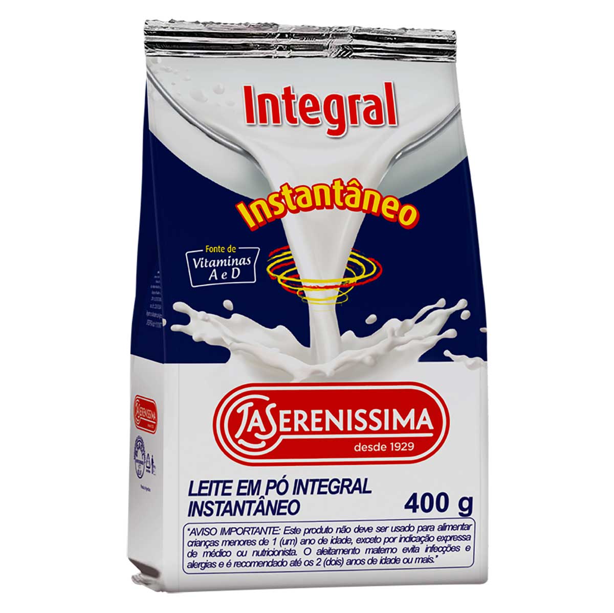 Leite em Pó integral Instantâneo La Serenissima 400g