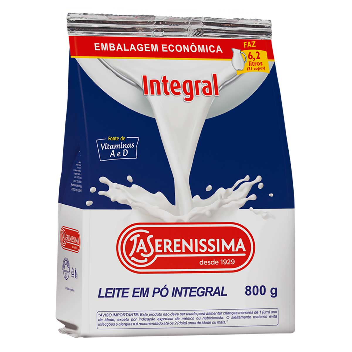 Leite em Pó Integral La Serenissima 800g