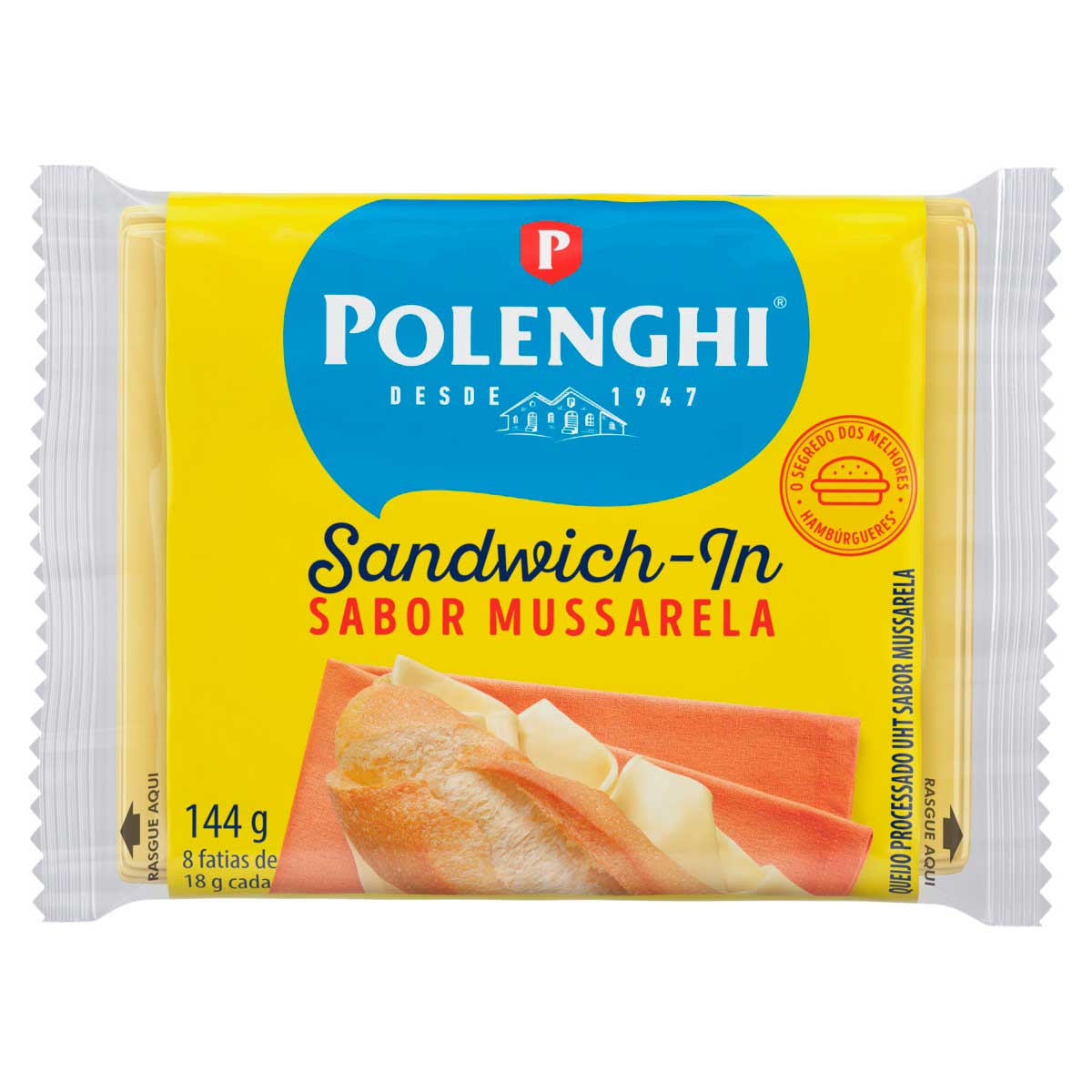 Queijo Fatiado Sabor Mussarela Polenghi 144g