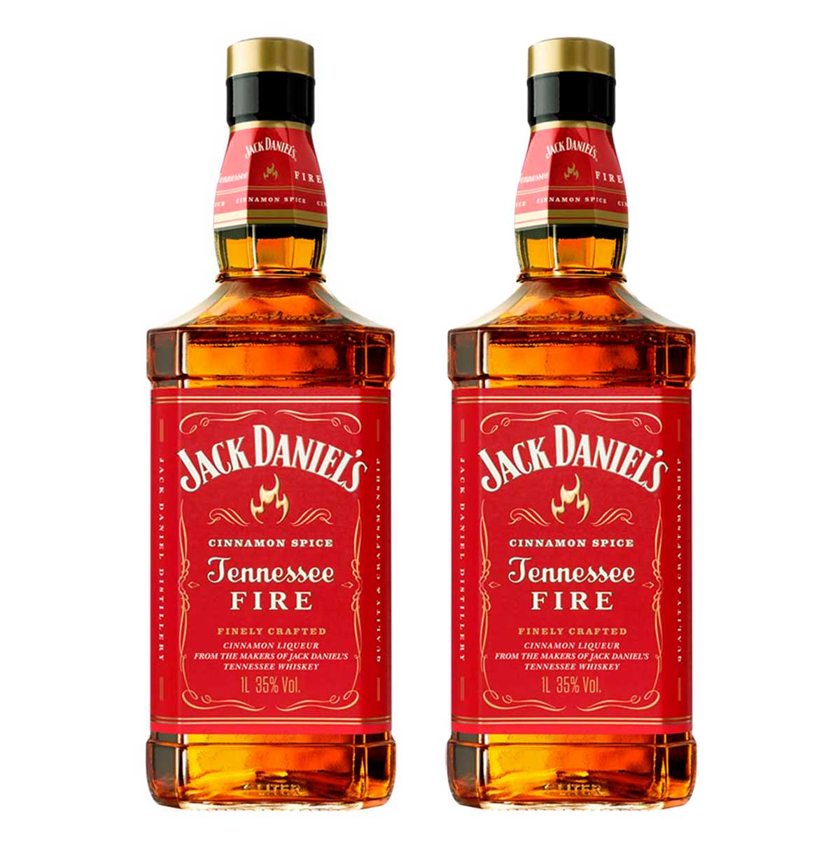 Whisky Jack Daniel's Tennessee Fire 1L 2 Unidades