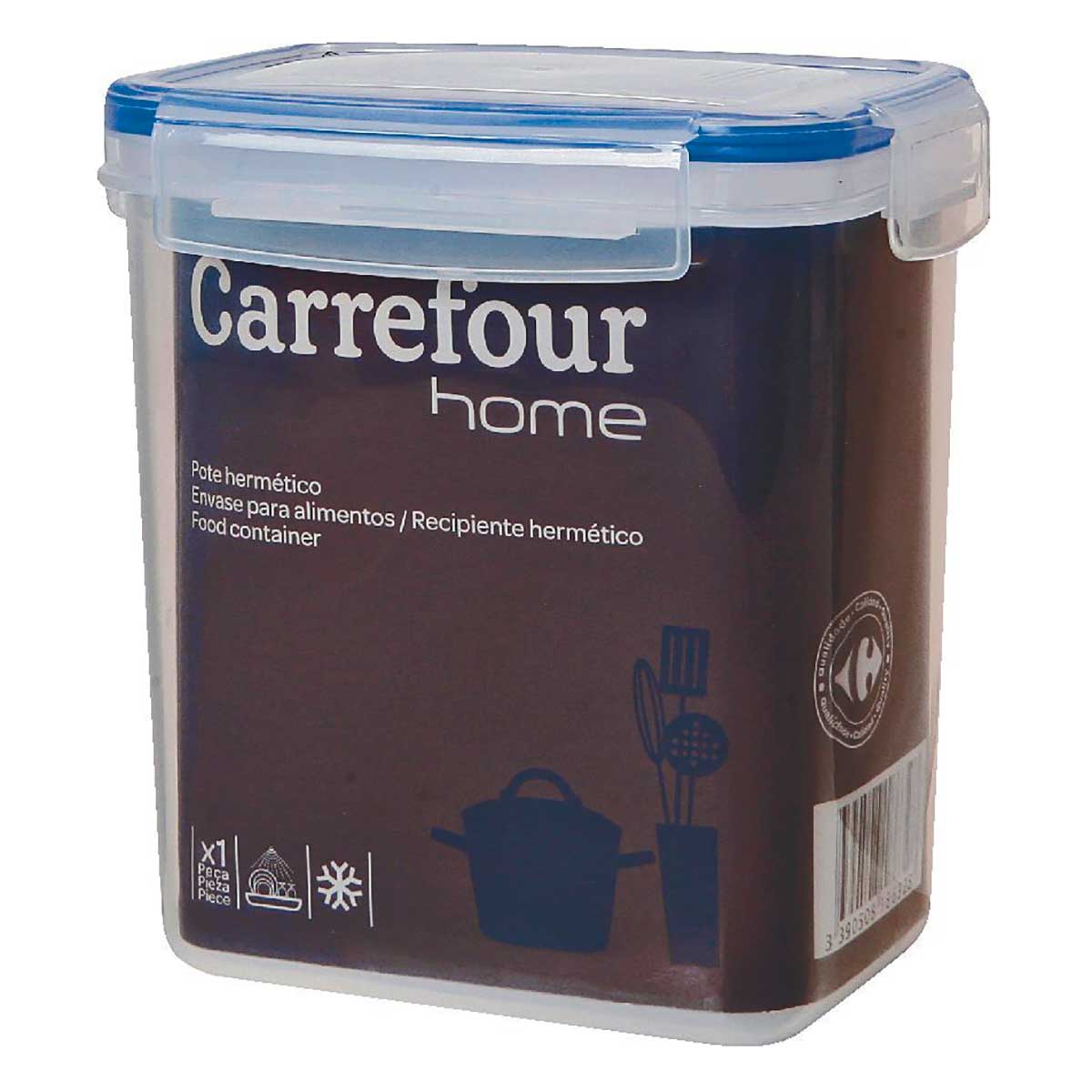 Pote Retangular Hermético Carrefour 1 6L HO18585