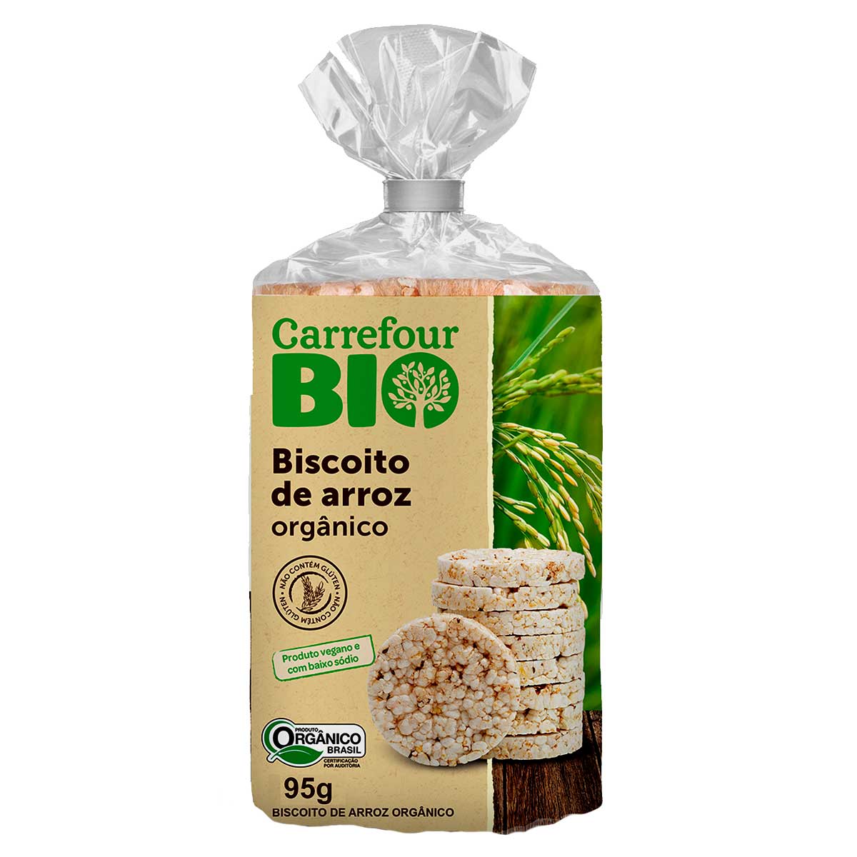 Biscoito de Arroz Orgânico Carrefour Bio 95 g