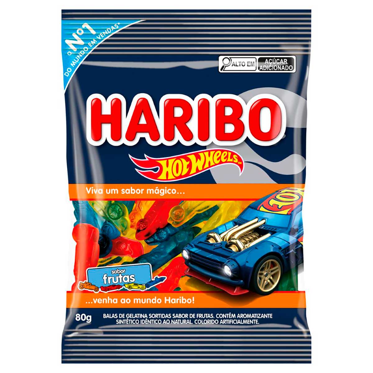 Bala de Gelatina Frutas Hot Wheels 80g